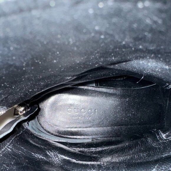 Authentic Gucci Leather Chelsea Boots | Size 7.5 | Logo Embossed - Picture 8 of 16